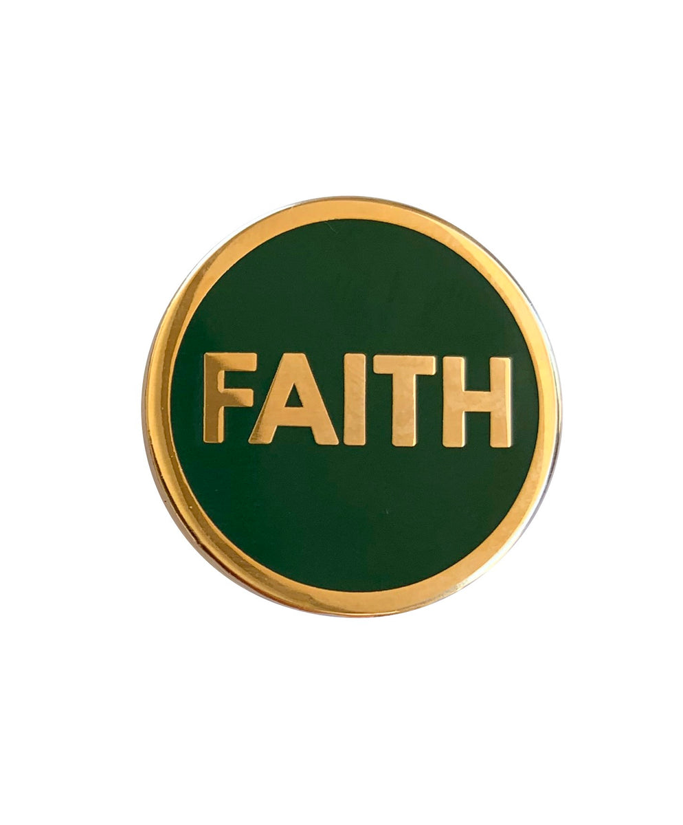 Faith Lapel Pin GREEN Radical Dreams Pins