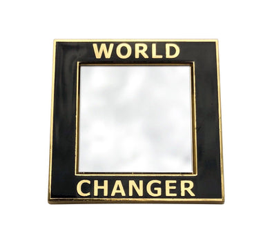 World Changer Mirror Lapel Pin - GOLD