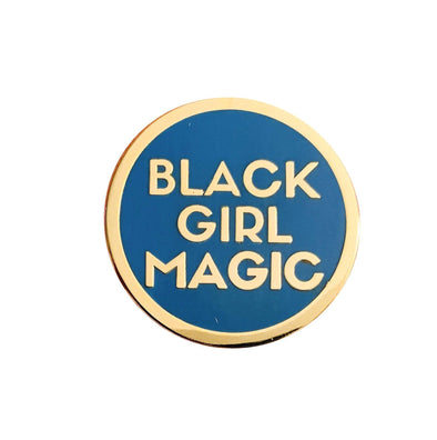 Black Girl Magic Lapel Pin - BLUE
