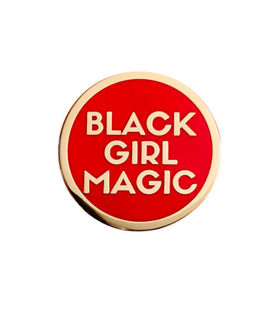 Black Girl Magic Lapel Pin - RED