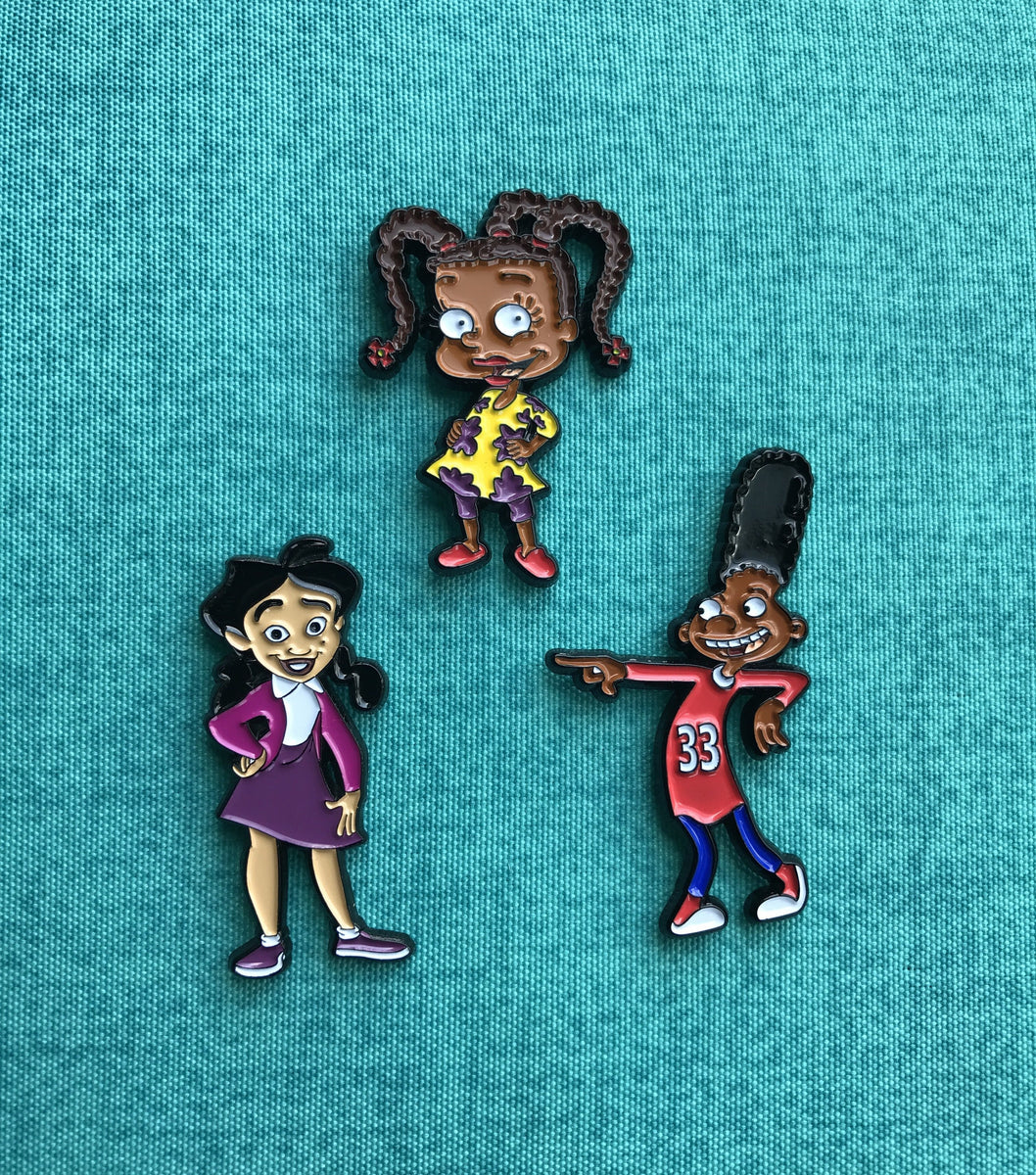 Black Cartoons Lapel Pin Set Gerald, Penny, and Susie Radical